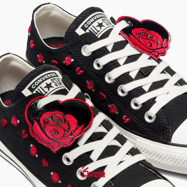 Deal Cuối – Chốt Nhanh! Giày Converse Chuck Taylor All Star Valentine's Day Black/ Red/ Egret A13651C ROSES