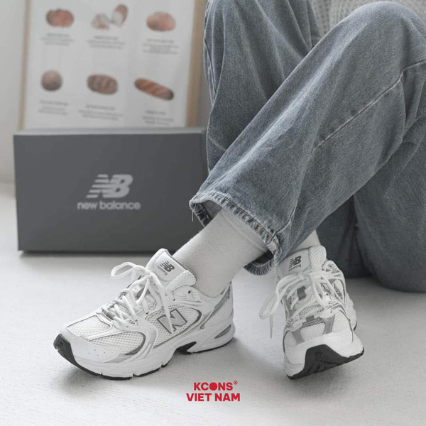Giày New Balance 530 White Silver MR530AD Công Nghệ Đệm ABZORB