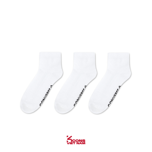 Tất/ Vớ thể thao Converse 3-Pack Wordmark Quarter Socks MC0519-001 / MC0519-023 / WC0583-W4H Set 3 đôi