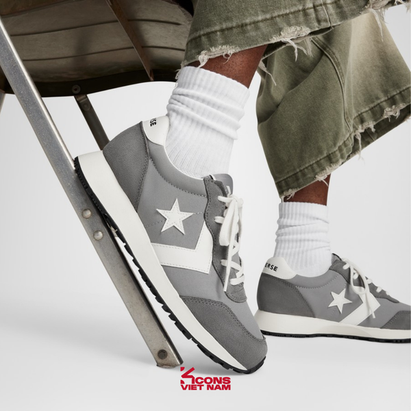 Deal Cuối, Chốt Nhanh! Giày Converse Omega Trainer Shark Skin A13470C Suede Canvas