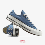 Deal Cuối – Chốt Nhanh! Giày Converse 1970s Crafted Laces A12558C Low Top Unisex Blue Jeans