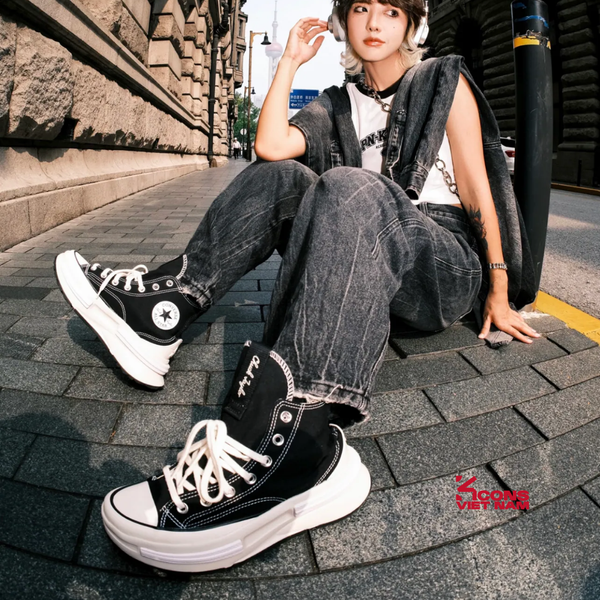 Deal Cuối, Chốt Nhanh! Giày Converse Run Star Legacy BLACK High Top A00869C