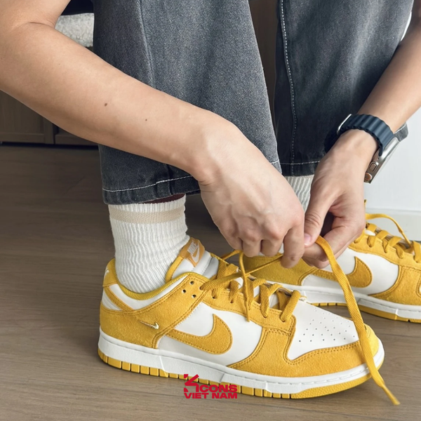 Deal Cuối - Chốt Nhanh! Giày Nike Dunk Low 'Dark Sulfur' IB4417-101 Suede Pale Ivory / Sail / Metallic Gold / Dark Sulphur