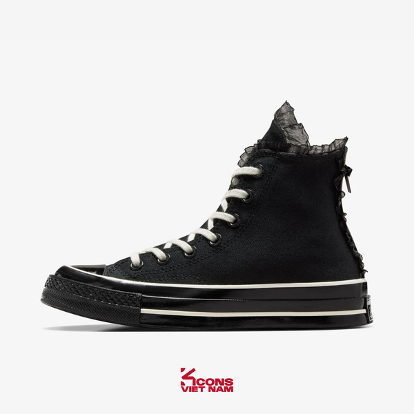 Deal Cuối – Chốt Nhanh! Giày Converse Chuck 70 Ruffles & Bows Black A10026C High Top