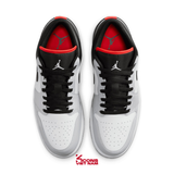 Giày Nike Air Jordan 1 Low Neutral Grey/ Infrared 23 Leather 553558-045