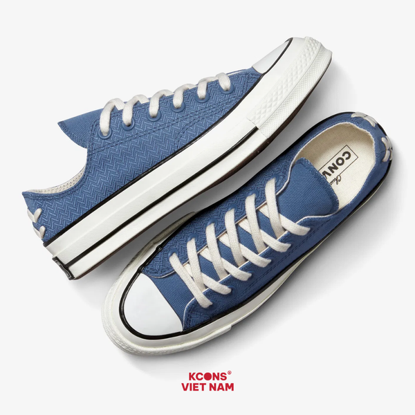Deal Cuối – Chốt Nhanh! Giày Converse 1970s Crafted Laces A12558C Low Top Unisex Blue Jeans