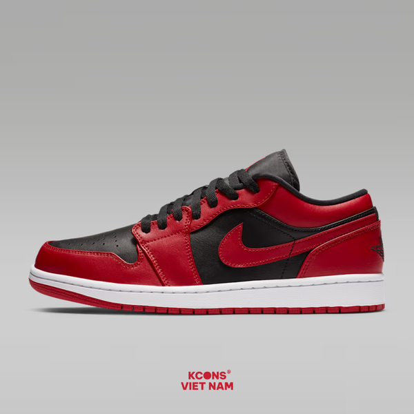 Giày Nike Air Jordan 1 Low Reverse Bred Leather 553558-606 Leather
