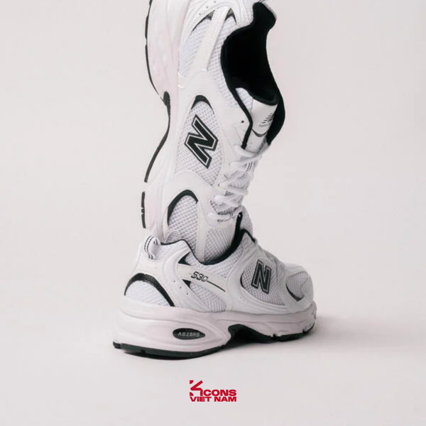 Giày New Balance 530 White Black MR530EWB Sneaker Sport Giày Thể Thao Unisex ABZORB Cushioning Thoải Mái Tối Ưu