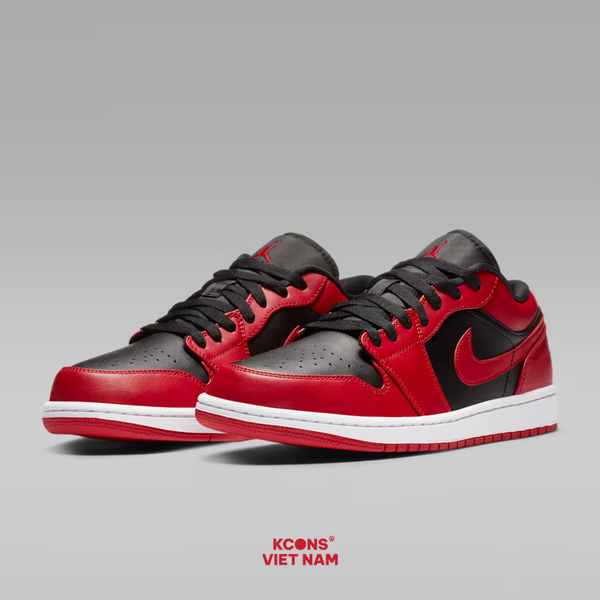 Giày Nike Air Jordan 1 Low Reverse Bred Leather 553558-606 Leather