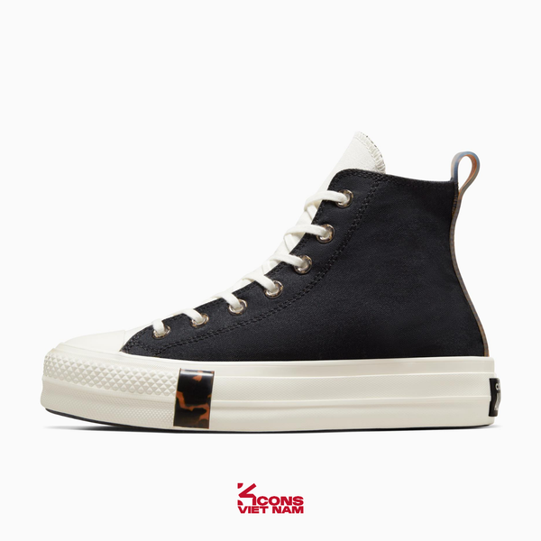 Đôi Cuối – Chốt Nhanh! Giày Converse Chuck All Star Platform Tortoise Black High Top A05257C