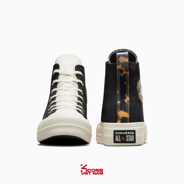 Đôi Cuối – Chốt Nhanh! Giày Converse Chuck All Star Platform Tortoise Black High Top A05257C