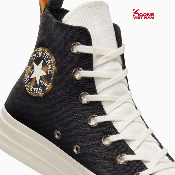 Đôi Cuối – Chốt Nhanh! Giày Converse Chuck All Star Platform Tortoise Black High Top A05257C