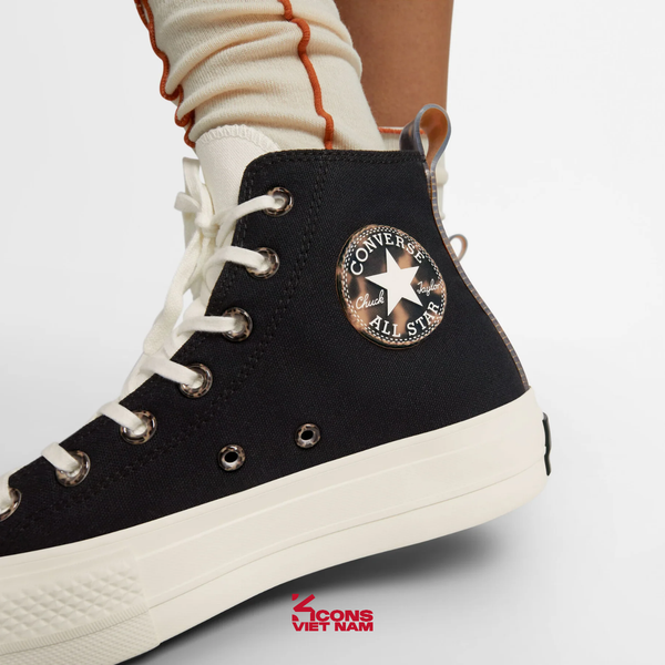 Đôi Cuối – Chốt Nhanh! Giày Converse Chuck All Star Platform Tortoise Black High Top A05257C
