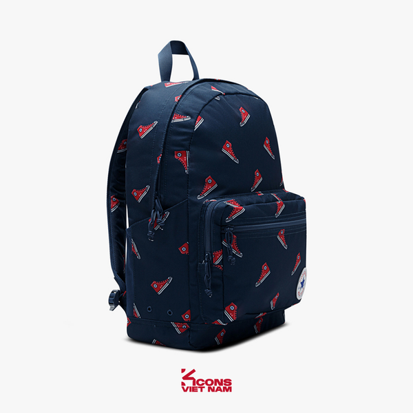 Ba lô Converse Go 2 Backpack CONMA5665-B8A Navy In Hoạ Tiết Giày Unisex