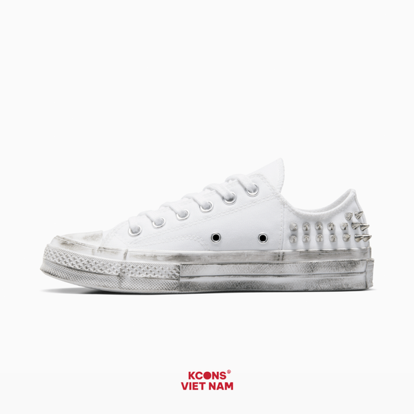 Deal Cuối – Chốt Nhanh! Giày Unisex Converse Chuck 70 Studded A07208C White Low Top