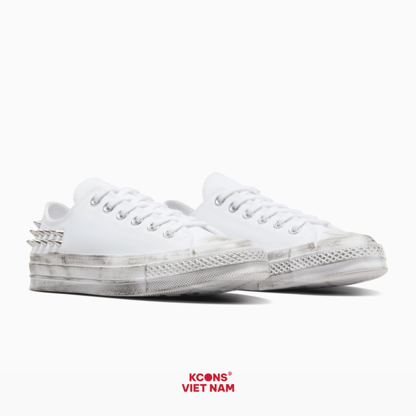 Deal Cuối – Chốt Nhanh! Giày Unisex Converse Chuck 70 Studded A07208C White Low Top