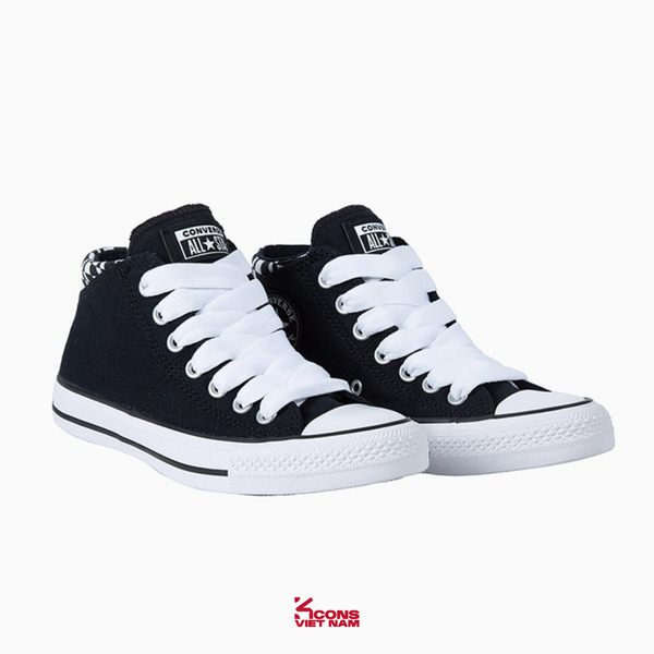 Deal Cuối, Chốt Nhanh! Giày Converse Chuck All Star Madison Black Mid Top A07717C Vải Canvas
