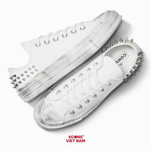 Deal Cuối – Chốt Nhanh! Giày Unisex Converse Chuck 70 Studded A07208C White Low Top
