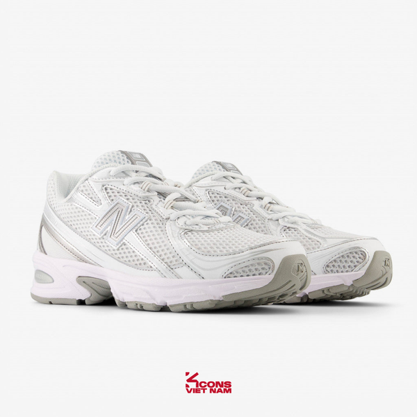 Giày New Balance 740 U740WM2 White Silver Metallic Sneaker Sport Giày Thể Thao Unisex ABZORB Cushioning Thoải Mái Tối Ưu