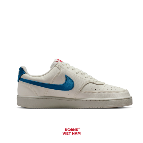 🔥Deal Cuối, Chốt Nhanh! Giày Nike Court Vision Low Leather IM7799-133 Sail/ Industrial Blue