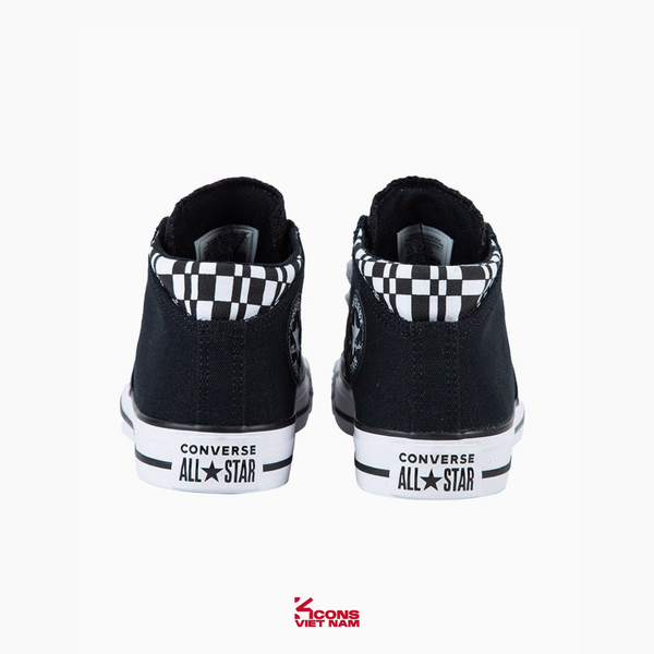 Deal Cuối, Chốt Nhanh! Giày Converse Chuck All Star Madison Black Mid Top A07717C Vải Canvas