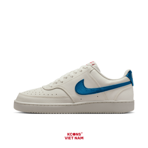 🔥Deal Cuối, Chốt Nhanh! Giày Nike Court Vision Low Leather IM7799-133 Sail/ Industrial Blue