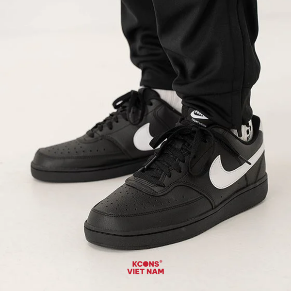 Giày Nike Court Vision Low Leather Black/ White FZ0630-010