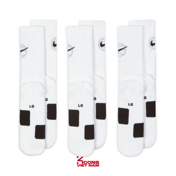 Tất/ Vớ Nike Unisex Nike Everyday Crew Basketball Socks (3 Đôi) Cổ Cao Hỗ Trợ Khử Mùi DA2123
