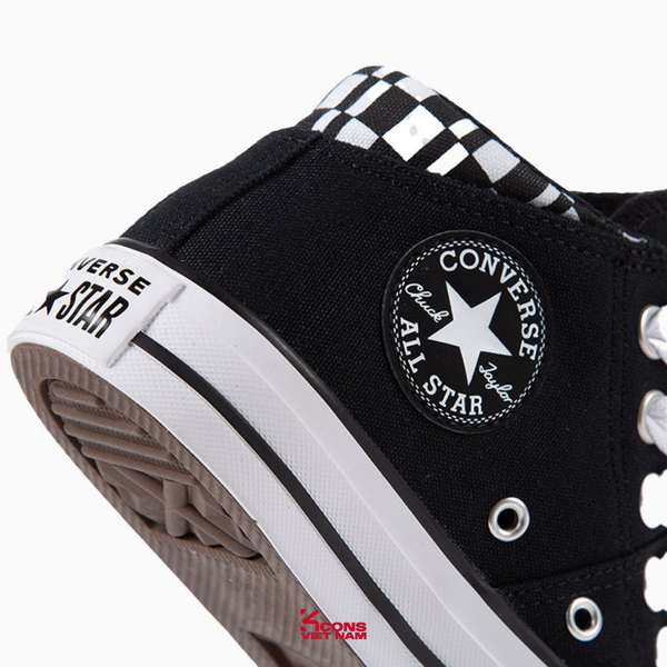 Deal Cuối, Chốt Nhanh! Giày Converse Chuck All Star Madison Black Mid Top A07717C Vải Canvas