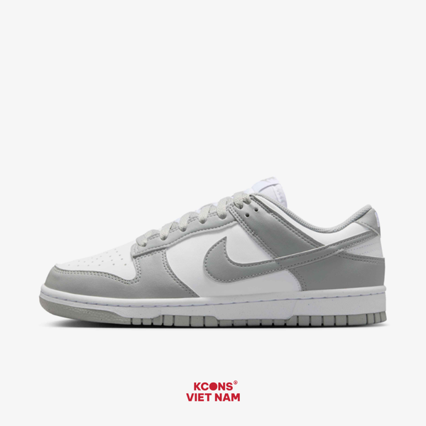 Giày Nike Dunk Low Next Nature – DD1873-113 Leather White/ Light Smoke Grey