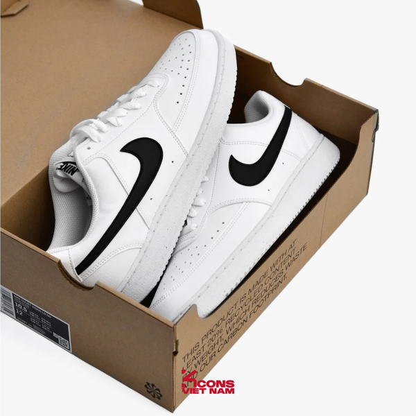 Giày Nike Court Vision Low Next Nature Leather DH3158-101/ DH2987-101 Giày Bóng Rổ Retro