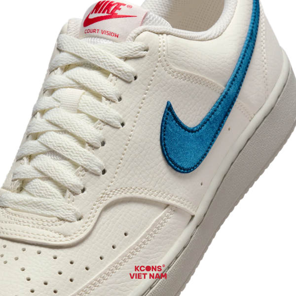 🔥Deal Cuối, Chốt Nhanh! Giày Nike Court Vision Low Leather IM7799-133 Sail/ Industrial Blue