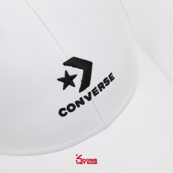 Nón Converse Logo Lock-Up Baseball Hat White 10022131-A02