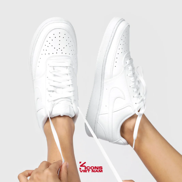 Giày Nike Court Vision Low Next Nature Leather DH3158-100/ DH2987-100 Full Trắng All White