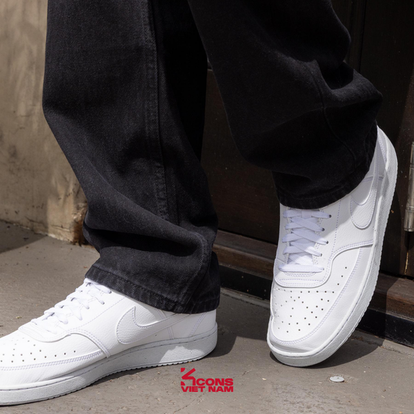 Giày Nike Court Vision Low Next Nature Leather DH3158-100/ DH2987-100 Full Trắng All White