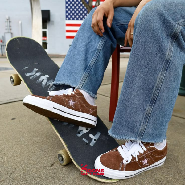 Deal Cuối – Chốt Nhanh! Giày Converse x Quartersnacks One Star Pro OX Brown Suede Unisex A09554C