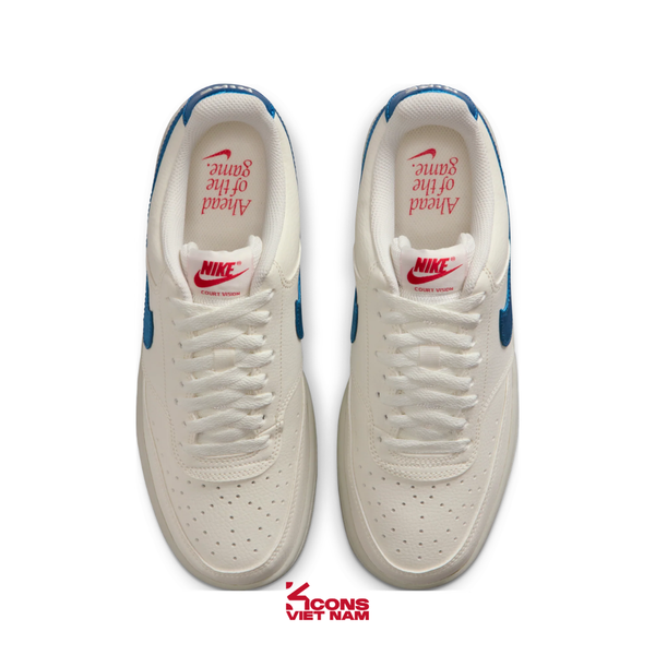 Giày Nike Court Vision Low Leather IM7799-133 Sail/ Industrial Blue