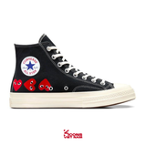 Deal Cuối, Chốt Nhanh! Giày Converse 1970 x Play Comme des Garçons Chuck 70 Hi ‘Multi Heart Black’ CDG A08147C