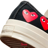 Đôi Cuối, Chốt Nhanh! Giày Converse 1970 x Play Comme des Garçons Chuck 70 ‘Multi Heart Black’ CDG A08149C