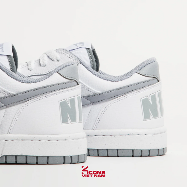 Deal Cuối – Chốt Nhanh! Giày Nike Big Low Leather White/ Wolf Grey 355152-106