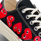 Đôi Cuối, Chốt Nhanh! Giày Converse 1970 x Play Comme des Garçons Chuck 70 ‘Multi Heart Black’ CDG A08149C