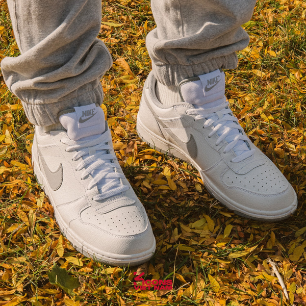 Deal Cuối – Chốt Nhanh! Giày Nike Big Low Leather White/ Wolf Grey 355152-106