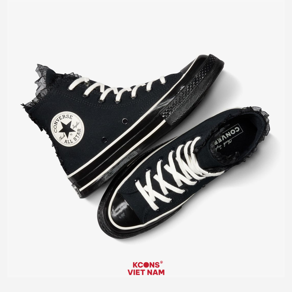 🔥Deal Cuối – Chốt Nhanh! Giày Converse Chuck 70 Ruffles & Bows Black A10026C High Top