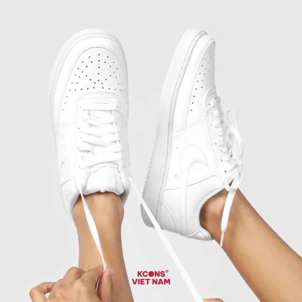 Giày Nike Court Vision Low Next Nature Leather DH2987-100/ DH3158-100 Full Trắng All White