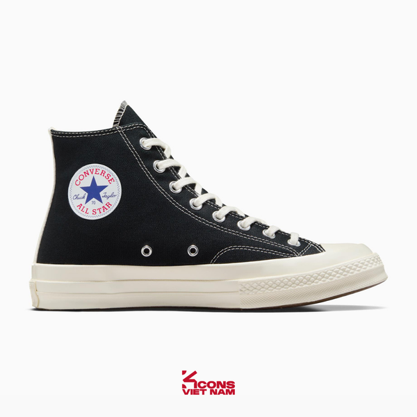Deal Cuối, Chốt Nhanh! Giày Converse 1970 x Comme des Garçons PLAY CDG Black High Top A08791C