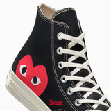 Deal Cuối, Chốt Nhanh! Giày Converse 1970 x Comme des Garçons PLAY CDG Black High Top A08791C