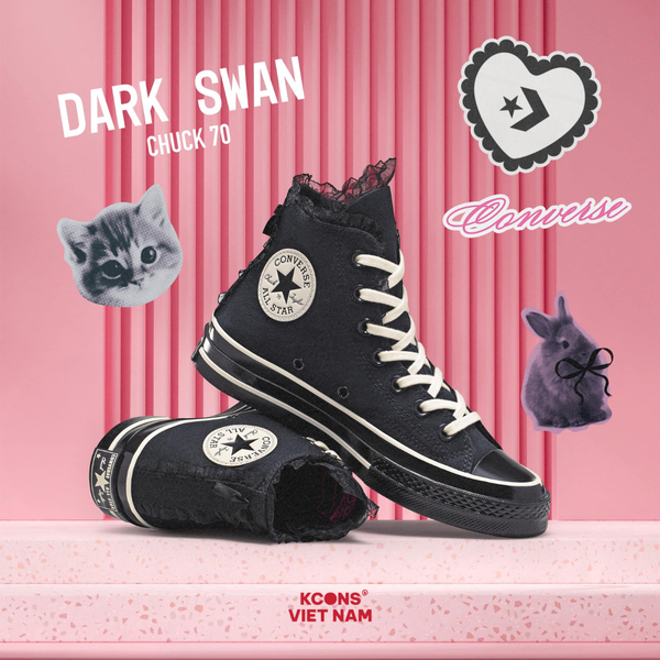 🔥Deal Cuối – Chốt Nhanh! Giày Converse Chuck 70 Ruffles & Bows Black A10026C High Top