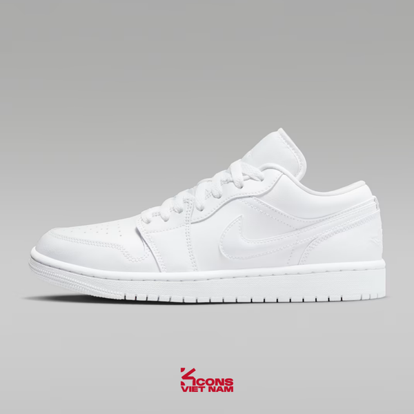 Giày Nike Air Jordan 1 Low White DV0990-111 Leather Sneaker Cổ Thấp JD1 Unisex