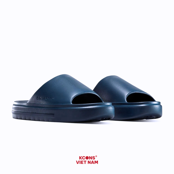 🔥Deal Cuối, Chốt Nhanh! Dép Converse Essential Slide Blue Navy Unisex - Quai Ngang Bản Rộng A15799C