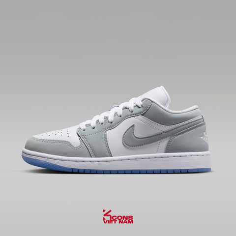 Deal Cuối - Chốt Nhanh! Giày Nike Jordan Air Jordan 1 Low White Wolf Grey Leather DC0774-105